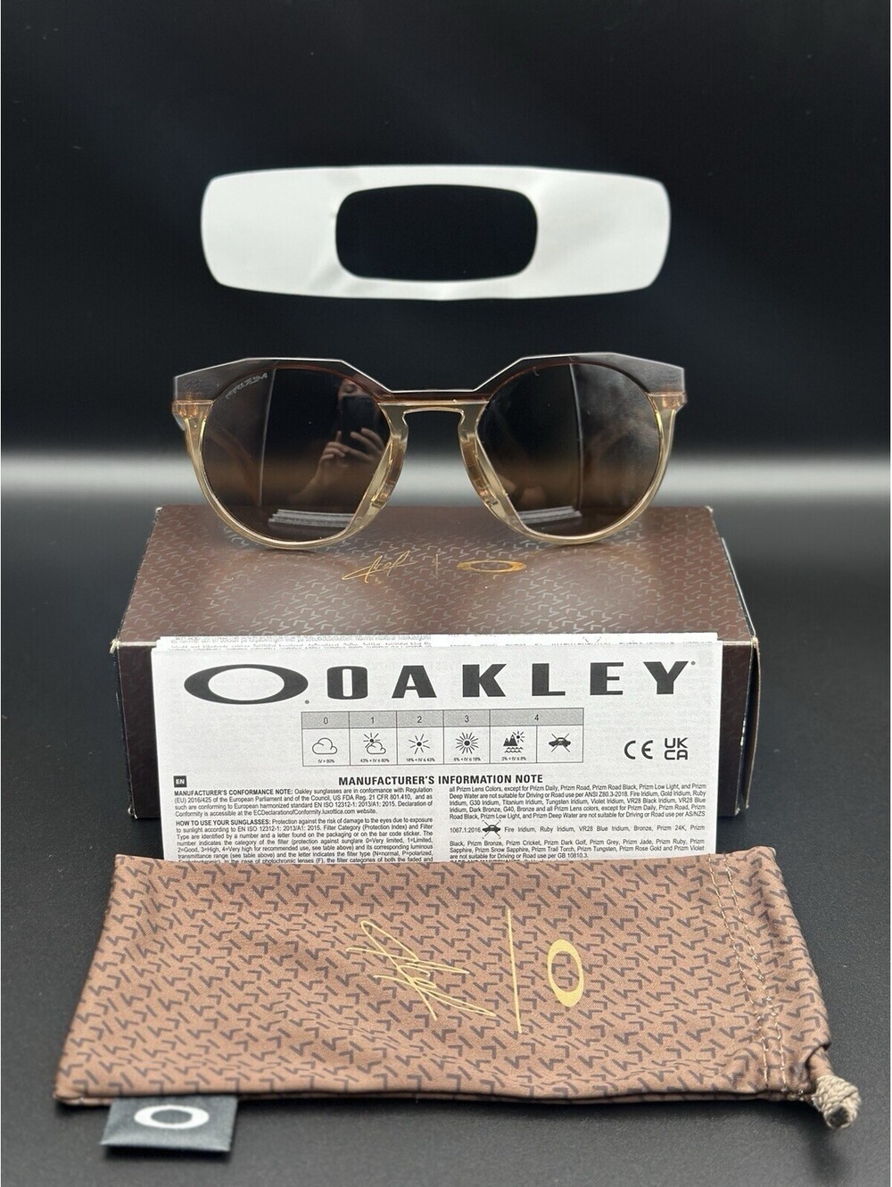 Oakley HSTN M Kylian Mbappe Dark Amber/Light Curry/Prizm Tungsten OO9242-0752
